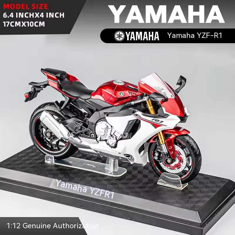 1:12 Scale Motorcycle Model Die Cast Metal with Plastic Parts Motorcycle 2020 YAMAHA YZF-R6