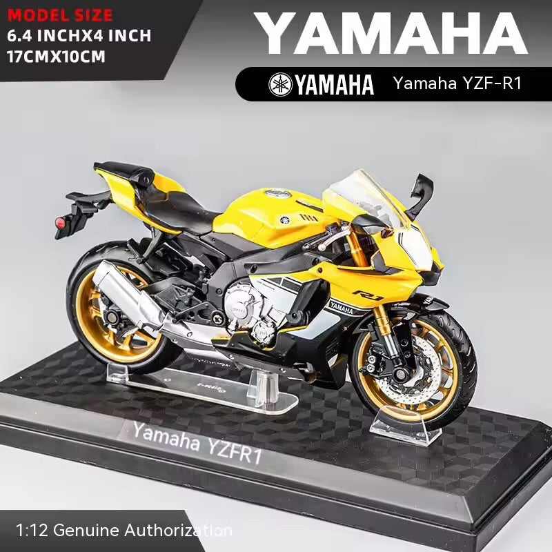 1:12 Scale Motorcycle Model Die Cast Metal with Plastic Parts Motorcycle 2020 YAMAHA YZF-R6