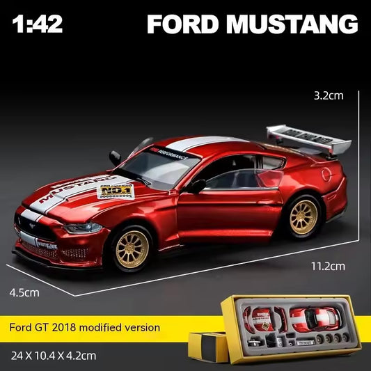 CCA DIY Customizable 1:43 Scale Ford Mustang Alloy Car Model Kit - Unique Racing Car Collectible for Hobbyists & Enthusiasts