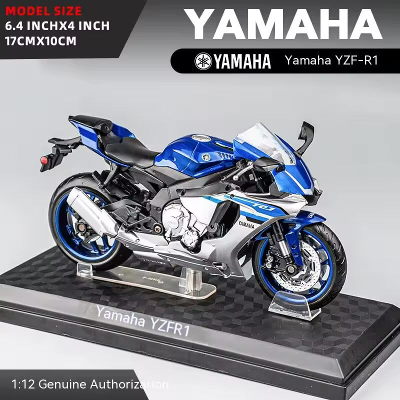 1:12 Scale Motorcycle Model Die Cast Metal with Plastic Parts Motorcycle 2020 YAMAHA YZF-R6